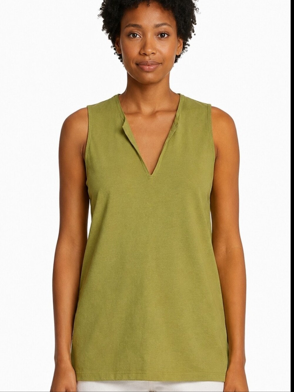 Liz Claiborne Green Summer Womens Tank Top Sz L